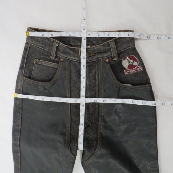 Cottage Craft Denim & Leather Pants - Picture 6 of 8